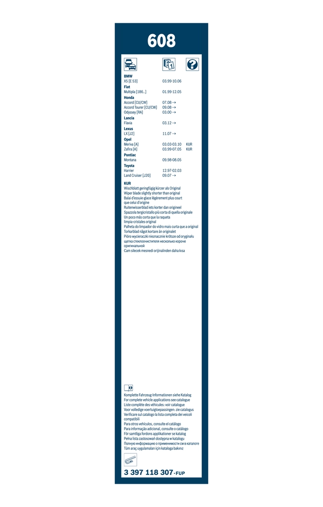 BOSCH 3 397 118 307 Wiper Blade