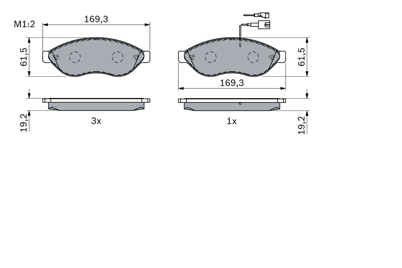 Brake Pad Set, disc brake 0 986 494 111