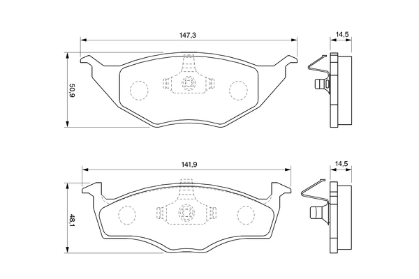 Brake Pad Set, disc brake 0 986 424 502