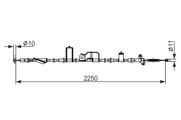 Cable Pull, parking brake 1 987 482 915