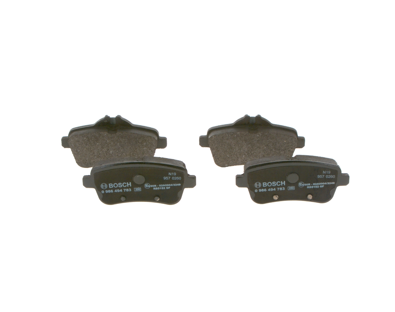 Brake Pad Set, disc brake 0 986 494 783