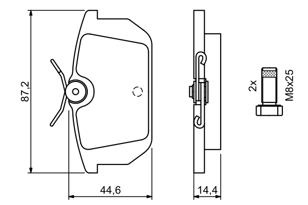 Brake Pad Set, disc brake 0 986 491 030