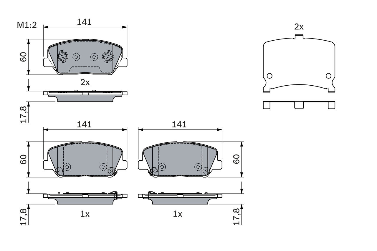 Brake Pad Set, disc brake 0 986 494 671