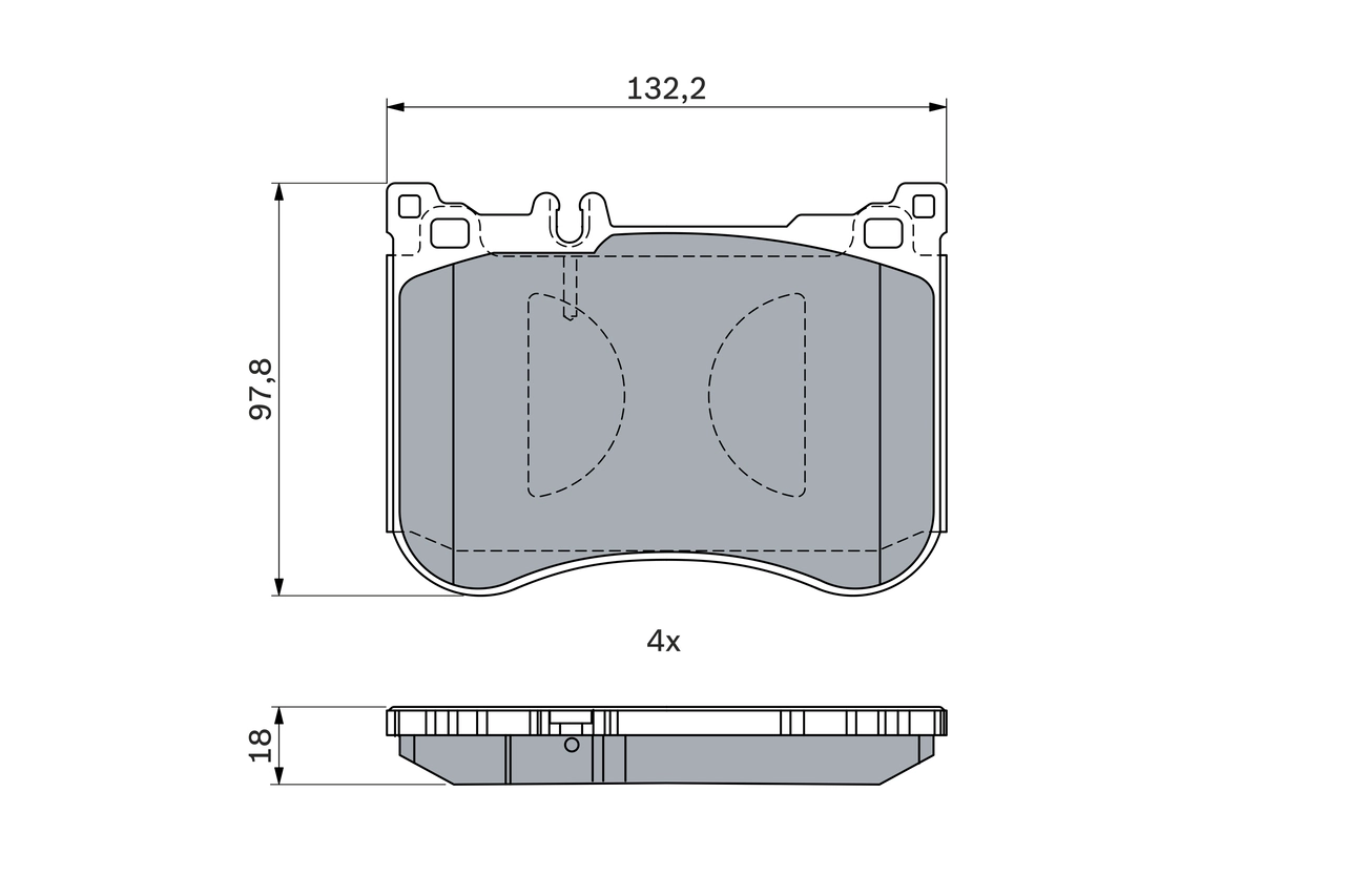BOSCH 0 986 494 968 Brake Pad Set, disc brake