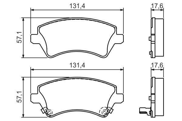 Brake Pad Set, disc brake 0 986 424 735