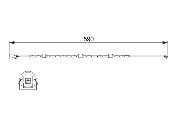 BOSCH 1 987 474 513 Warning Contact, brake pad wear