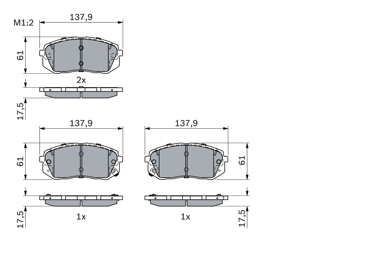Brake Pad Set, disc brake 0 986 494 905