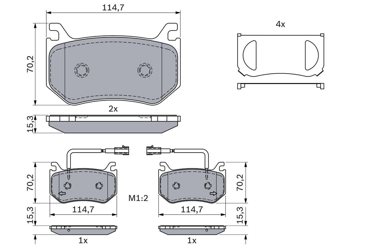 Brake Pad Set, disc brake 0 986 424 384