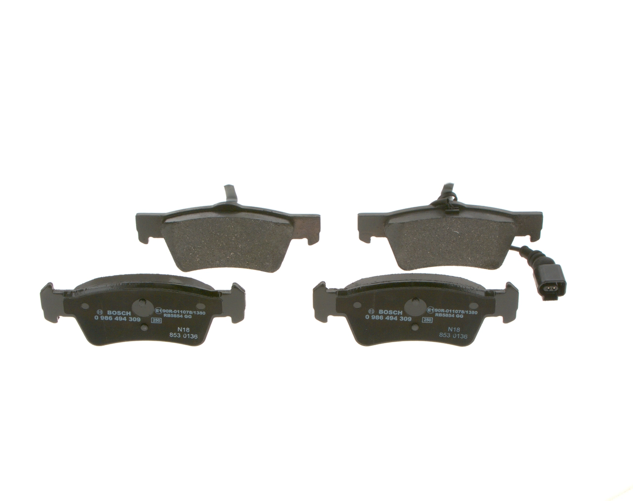 Brake Pad Set, disc brake 0 986 494 309