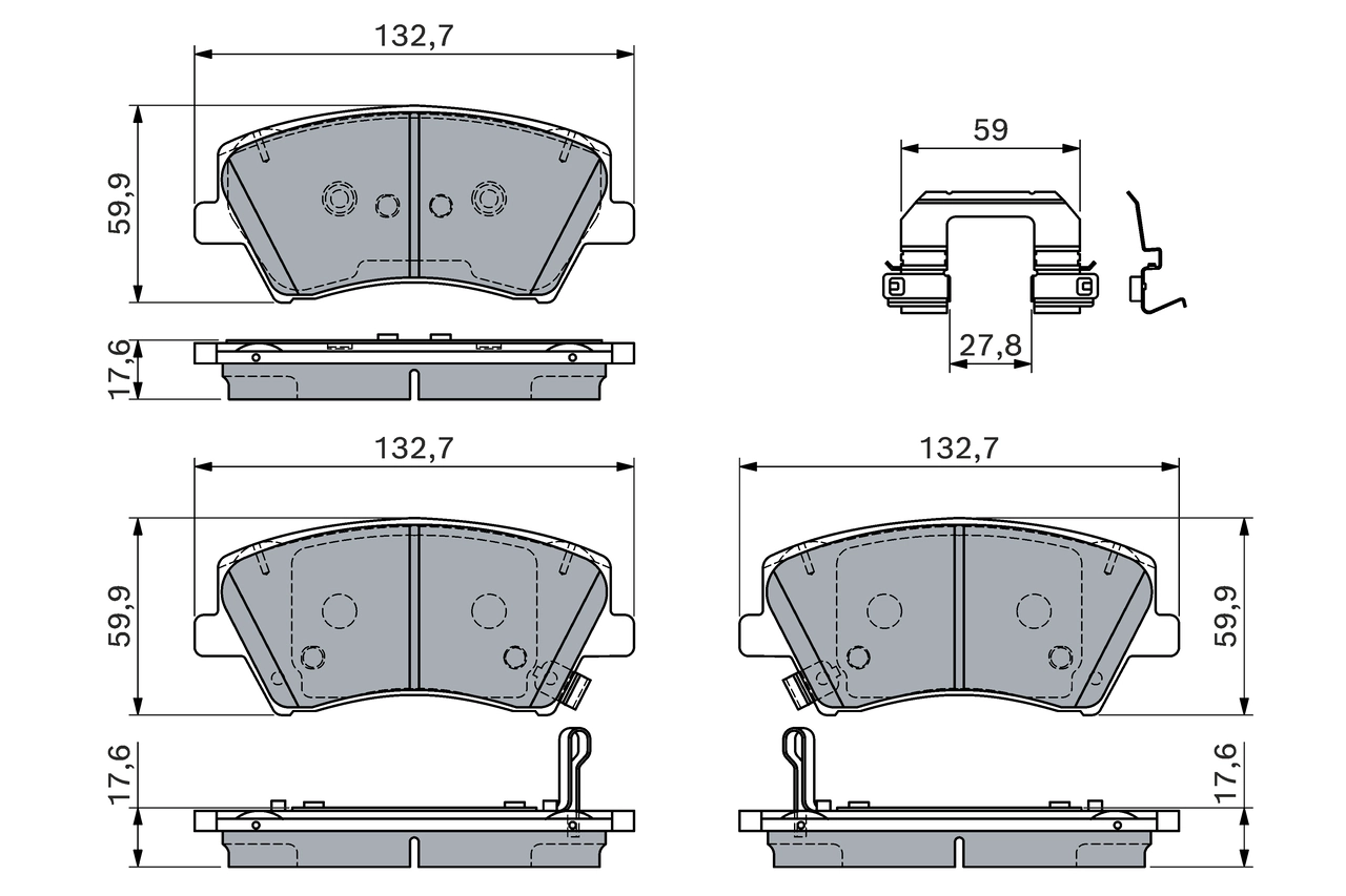 Brake Pad Set, disc brake 0 986 460 189