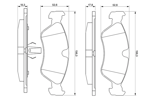 Brake Pad Set, disc brake 0 986 491 900