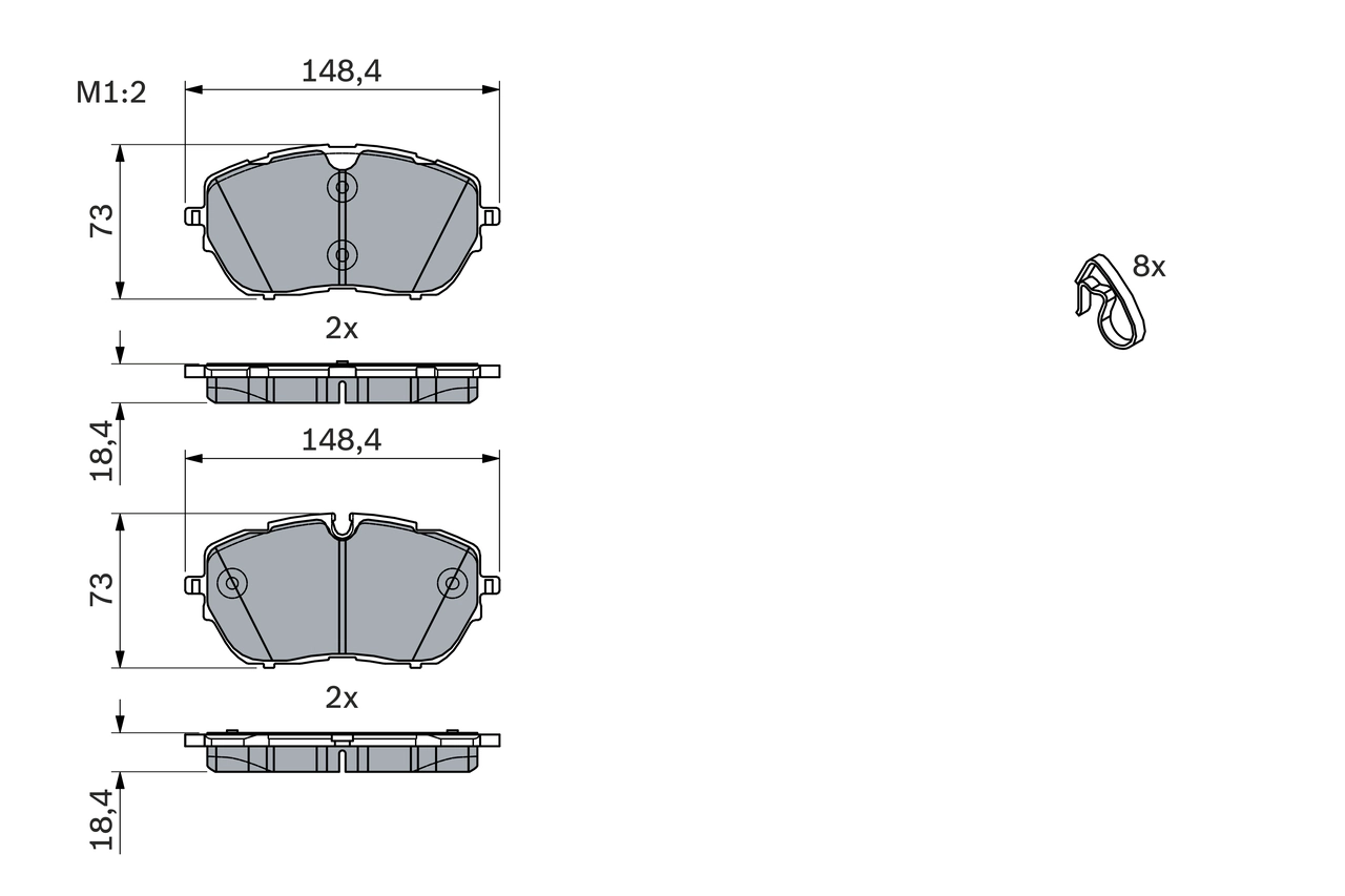 Brake Pad Set, disc brake 0 986 494 946