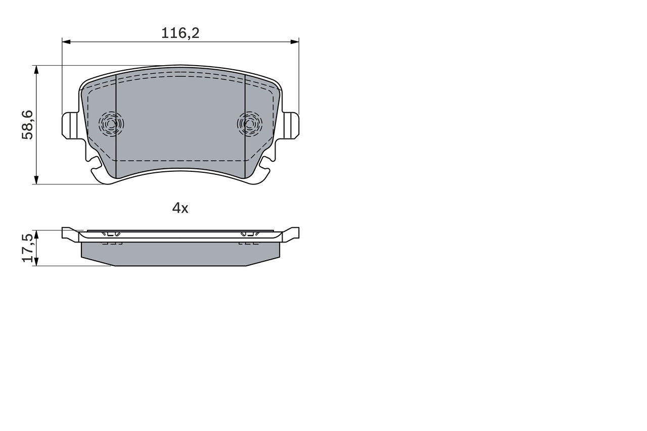 Brake Pad Set, disc brake 0 986 424 056