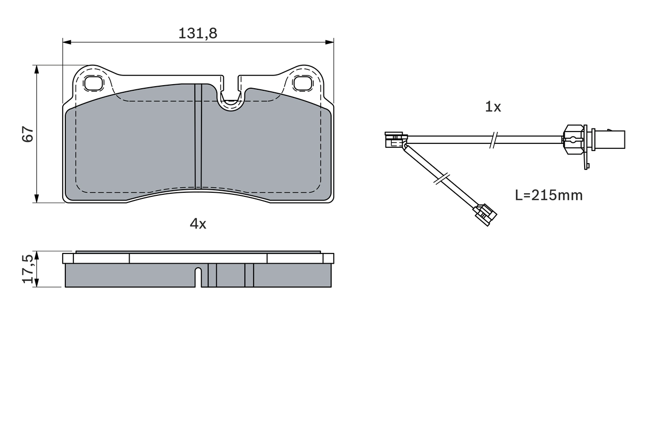 Brake Pad Set, disc brake 0 986 424 061