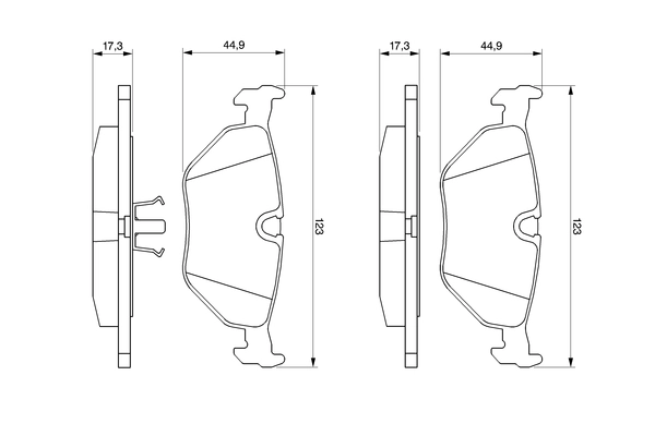 Brake Pad Set, disc brake 0 986 469 960