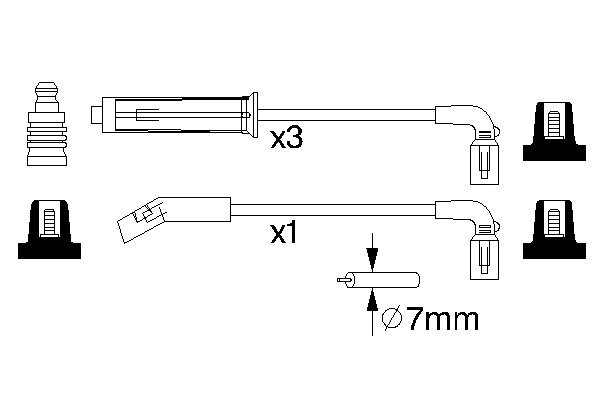 Ignition Cable Kit 0 986 356 980