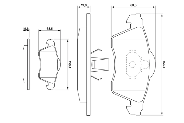 Brake Pad Set, disc brake 0 986 494 008