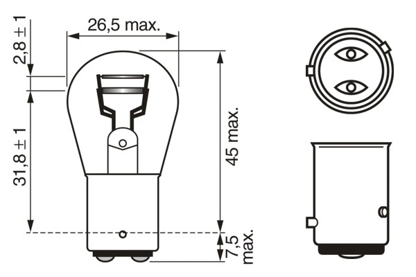 Bulb, stop light Pure Light BL 1 987 301 015