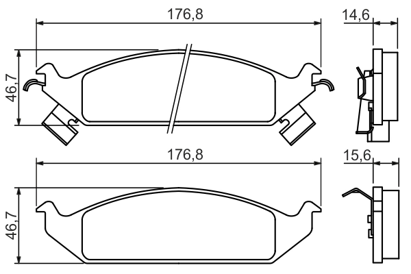 Brake Pad Set, disc brake 0 986 494 313