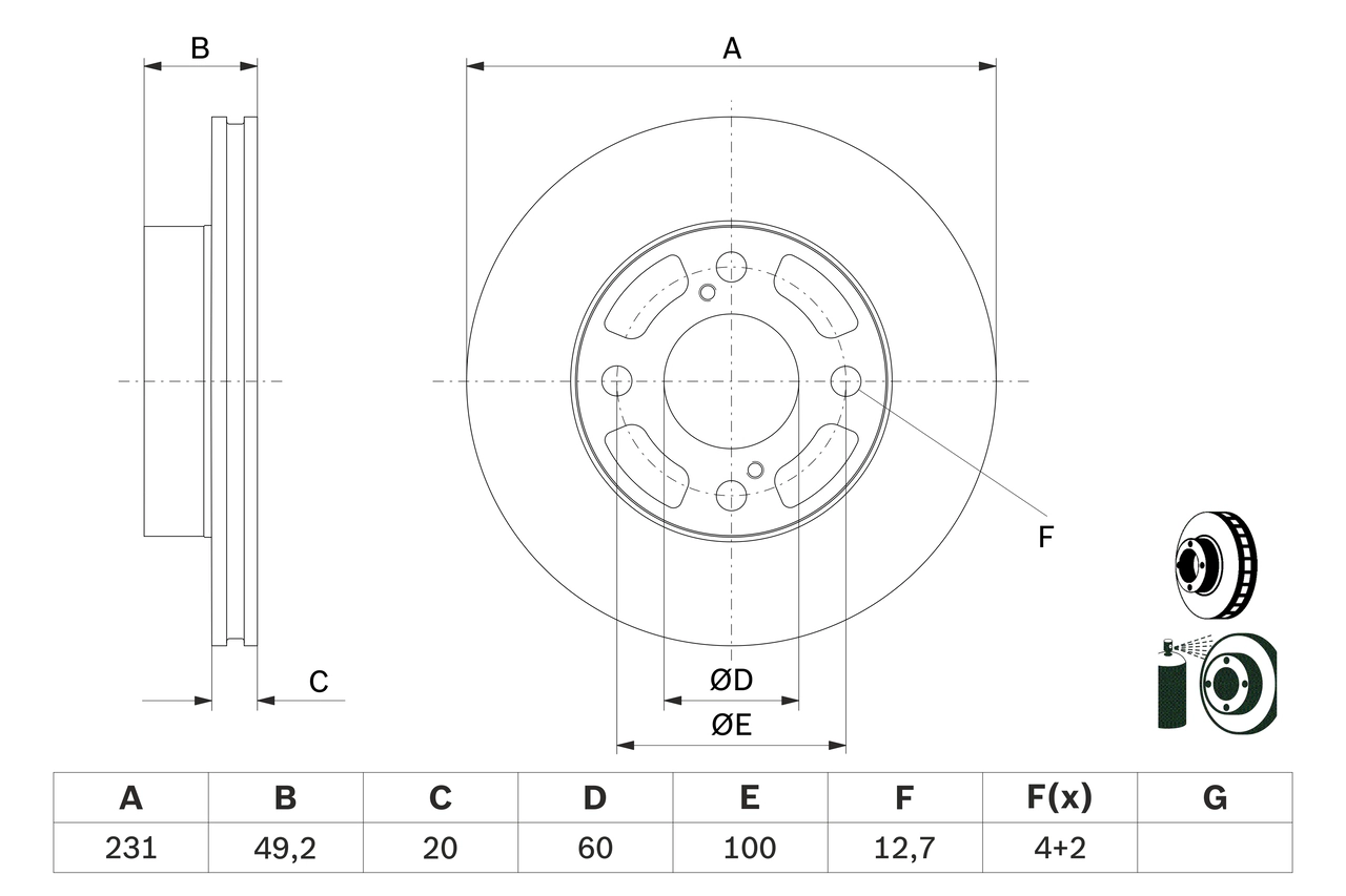 Brake Disc 0 986 479 G91