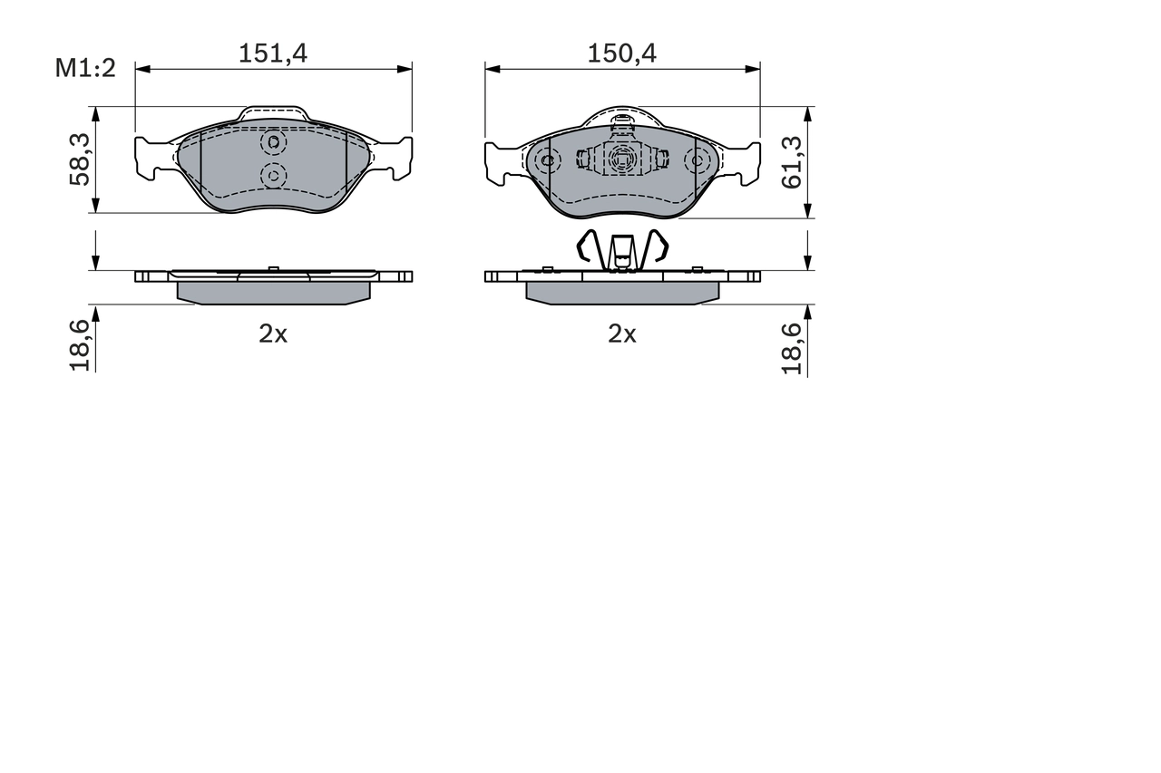 Brake Pad Set, disc brake 0 986 424 034