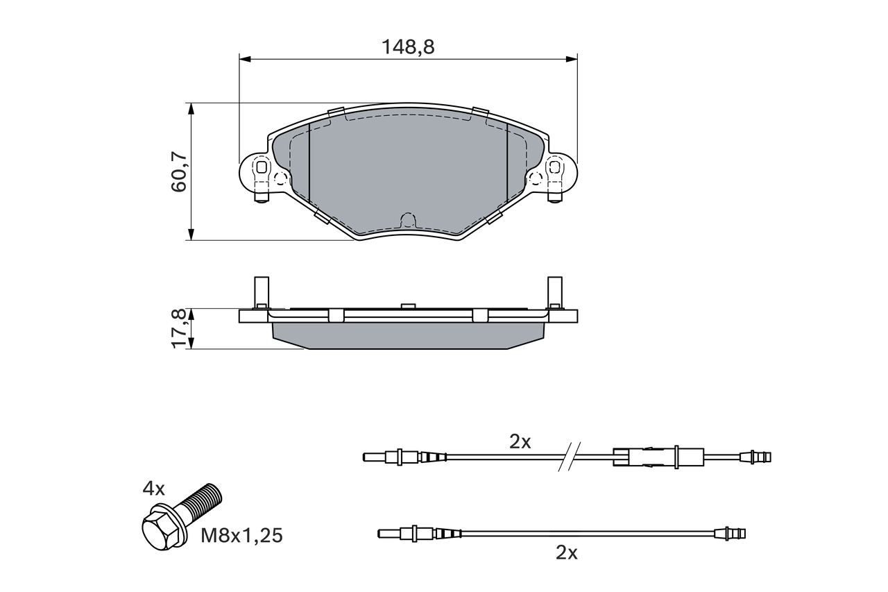 Brake Pad Set, disc brake 0 986 424 582
