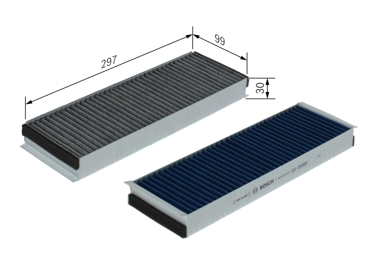 Filter, cabin air FILTER+pro 0 986 628 605
