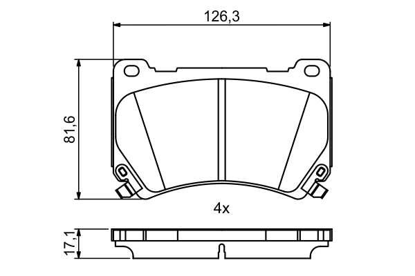 Brake Pad Set, disc brake 0 986 494 781