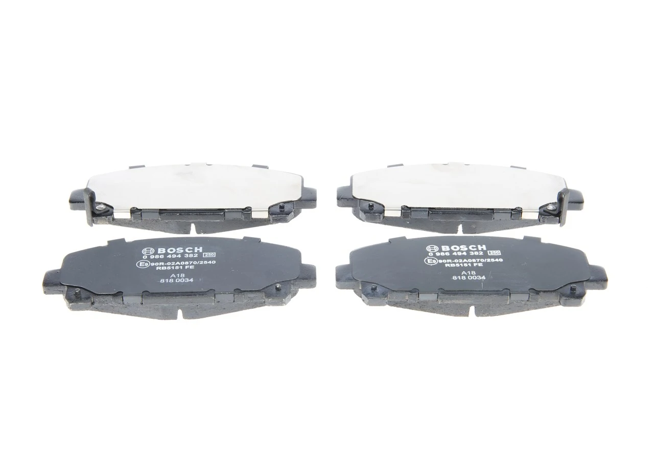 Brake Pad Set, disc brake 0 986 494 382