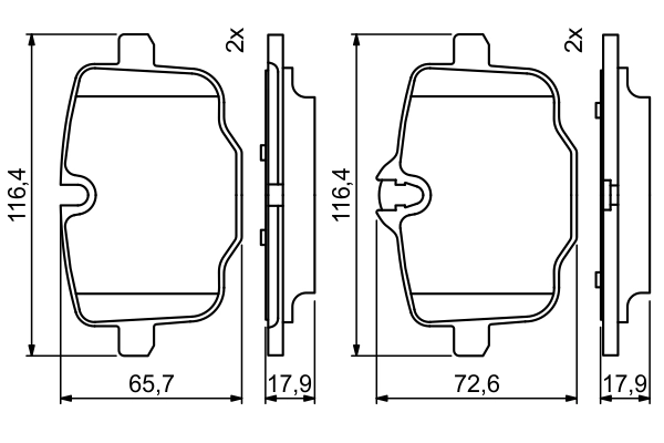 Brake Pad Set, disc brake 0 986 494 759