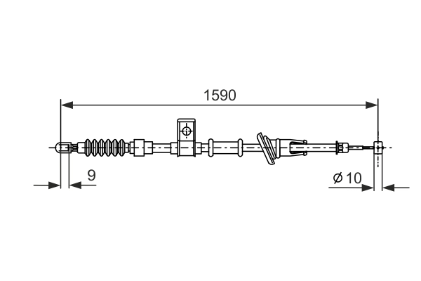 BOSCH 1 987 477 530 Cable Pull, parking brake