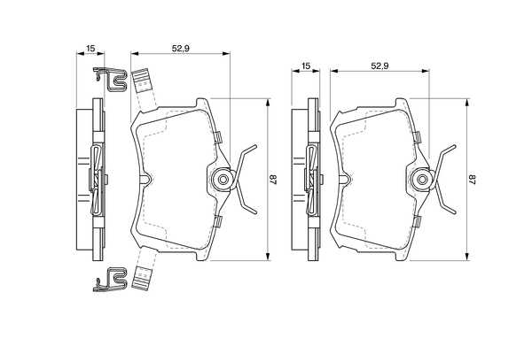 Brake Pad Set, disc brake 0 986 424 661