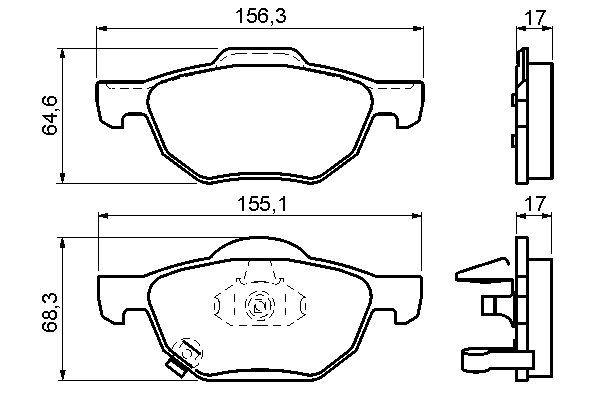 Brake Pad Set, disc brake 0 986 494 135