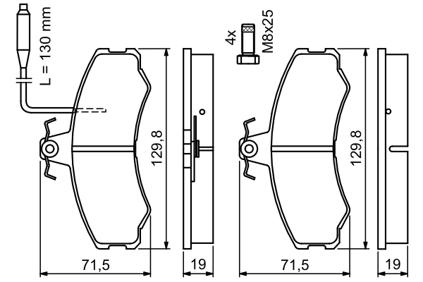 Brake Pad Set, disc brake 0 986 467 411