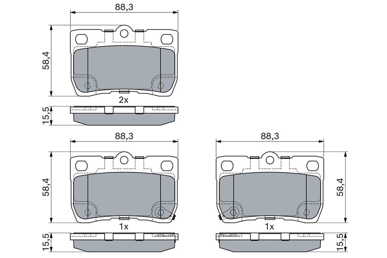 Brake Pad Set, disc brake 0 986 494 891