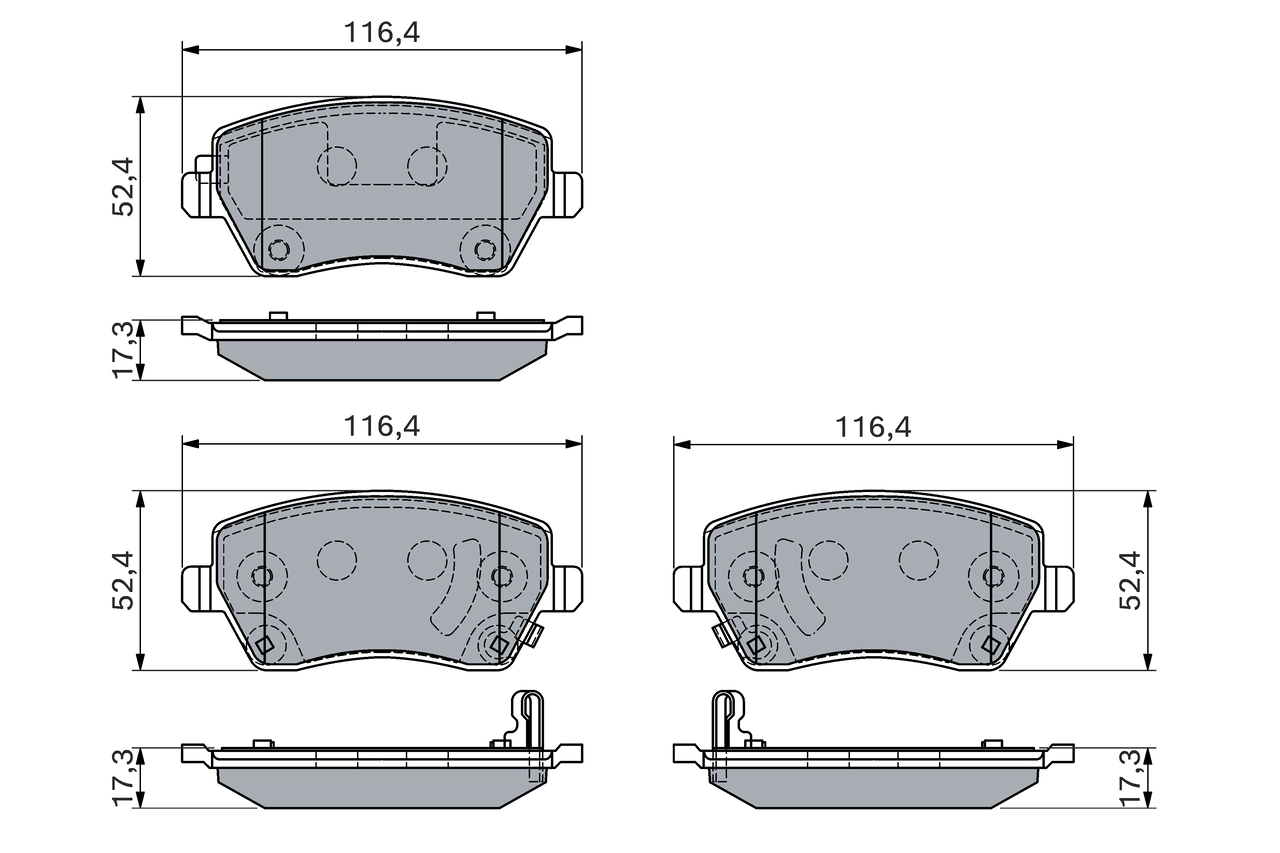 Brake Pad Set, disc brake 0 986 460 123
