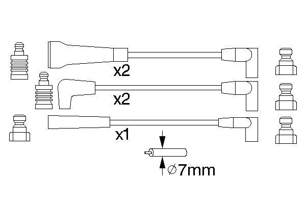 BOSCH 0 986 356 780 Ignition Cable Kit