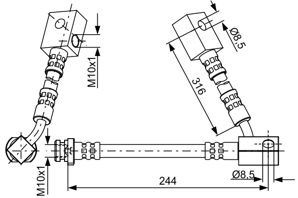 BOSCH 1 987 481 837 Brake Hose