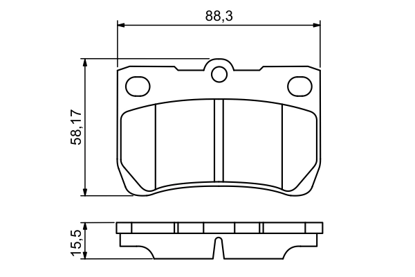 Brake Pad Set, disc brake 0 986 494 253