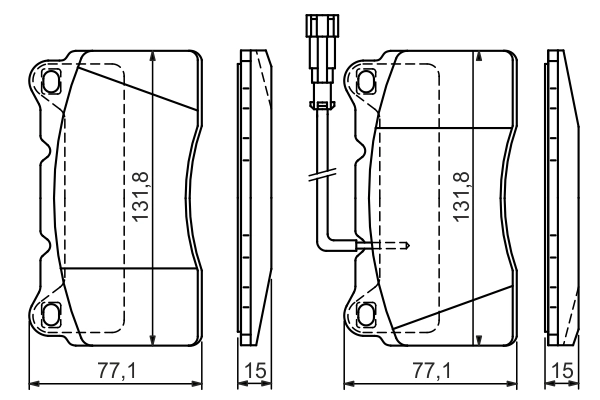 Brake Pad Set, disc brake 0 986 424 577