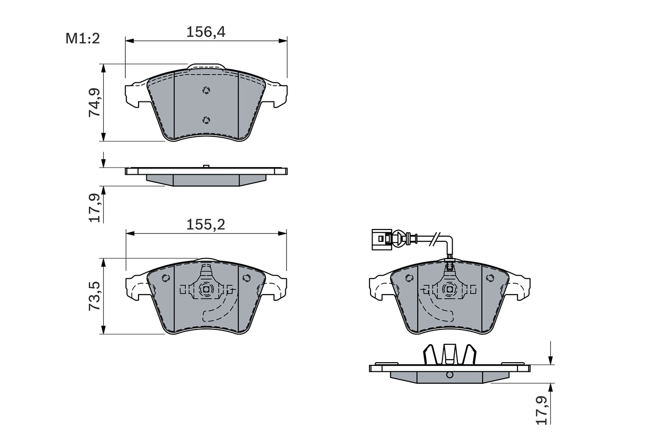 Brake Pad Set, disc brake 0 986 494 107