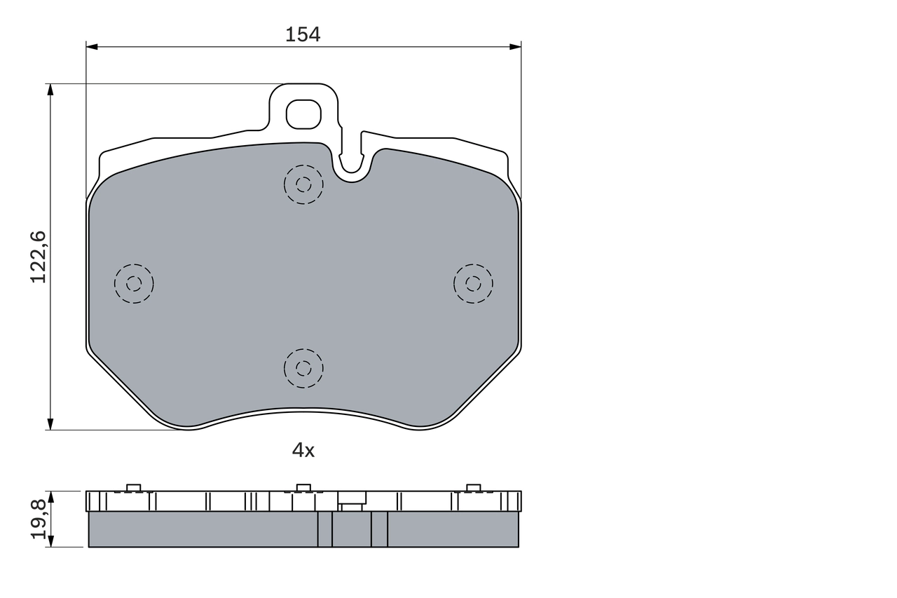 BOSCH 0 986 424 247 Brake Pad Set, disc brake