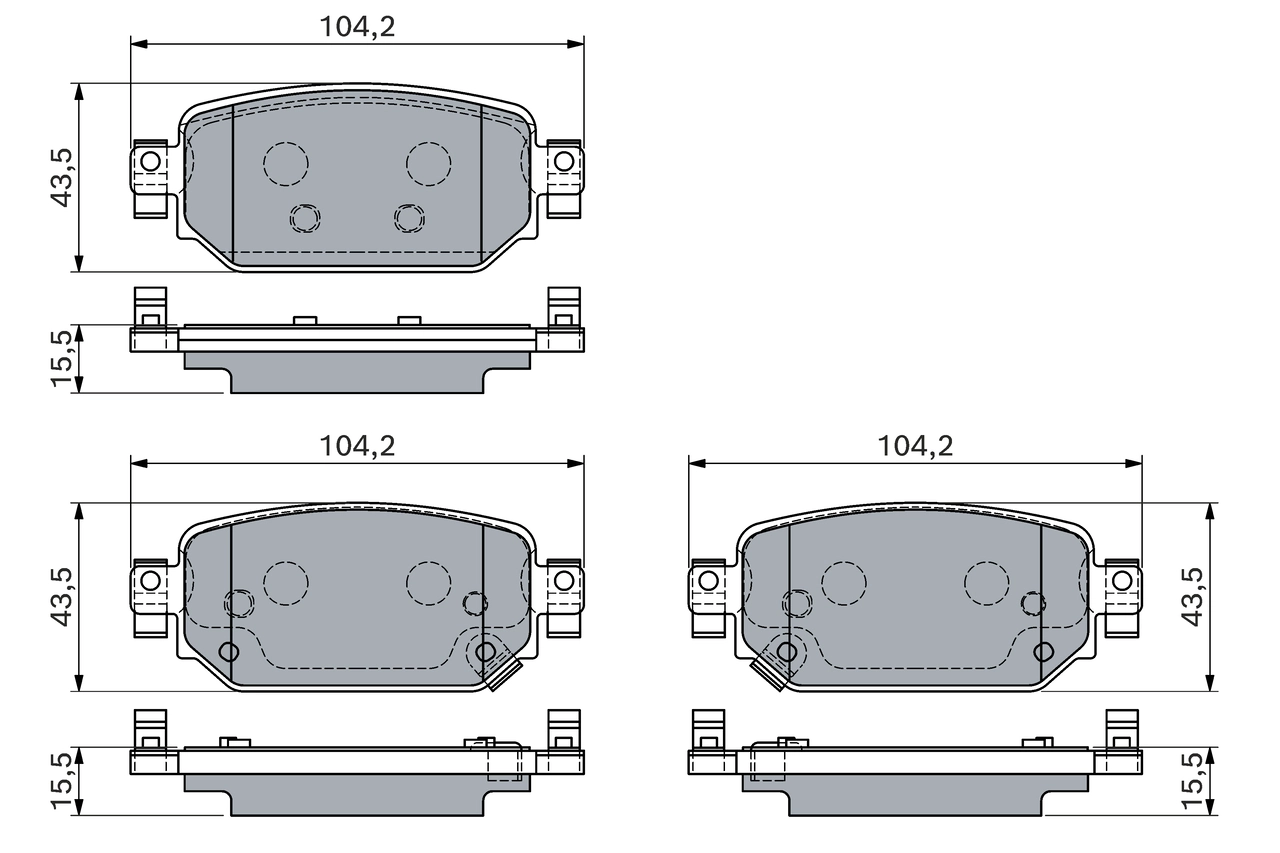 Brake Pad Set, disc brake 0 986 460 135