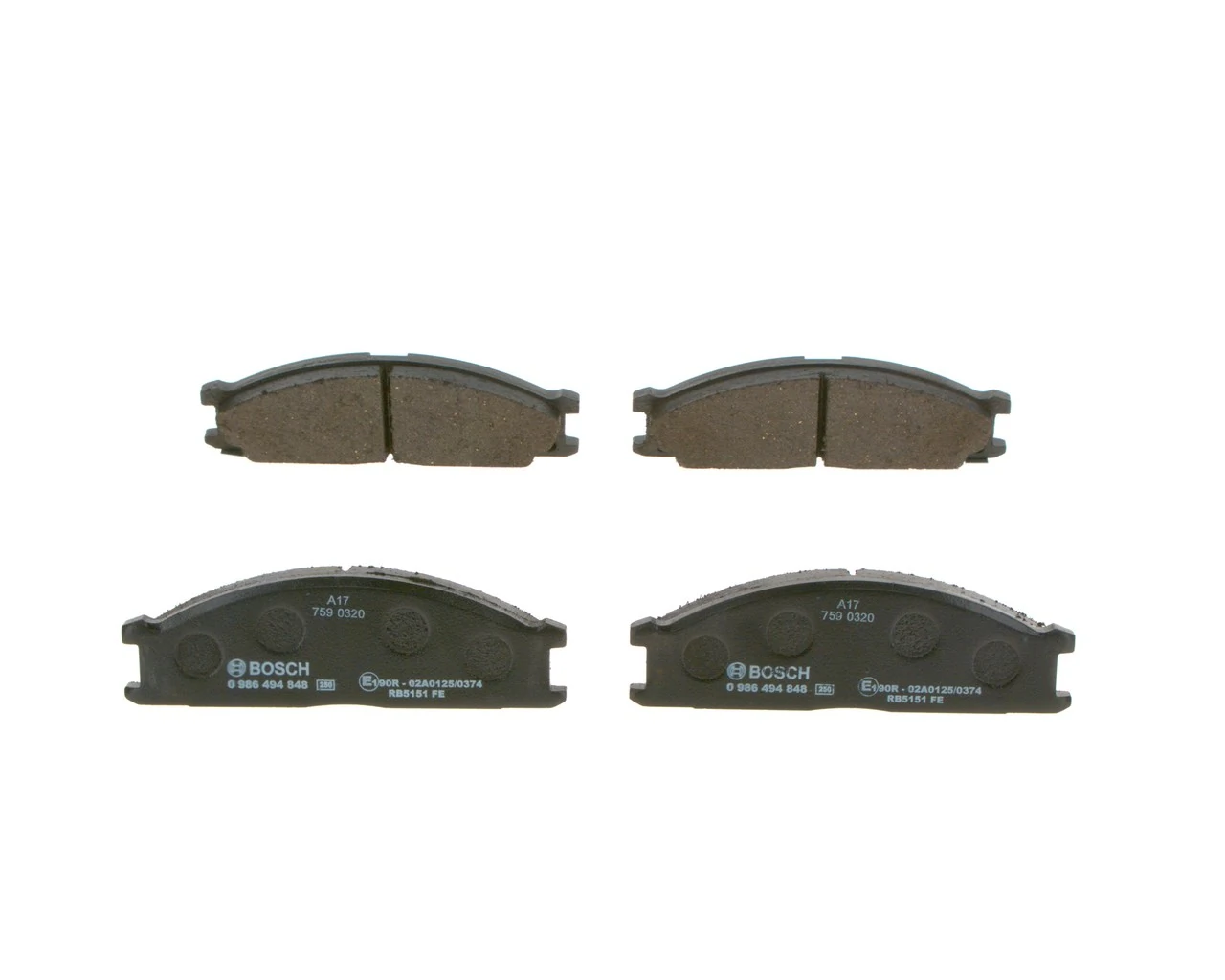 Brake Pad Set, disc brake 0 986 494 848