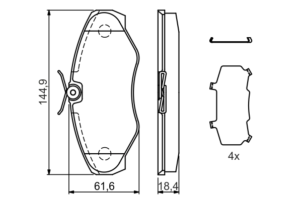 Brake Pad Set, disc brake 0 986 424 531