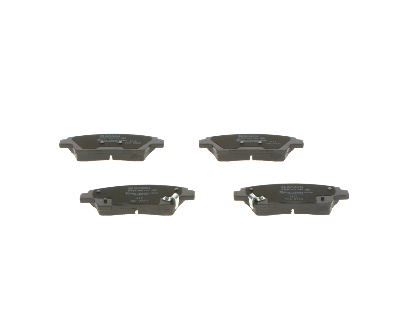 BOSCH 0 986 494 766 Brake Pad Set, disc brake