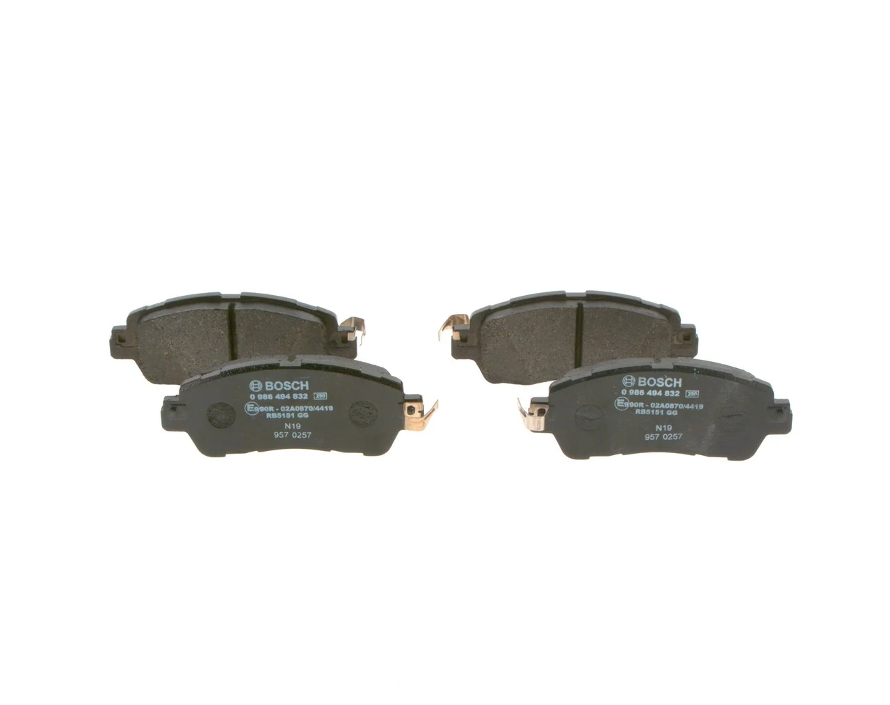Brake Pad Set, disc brake 0 986 494 832