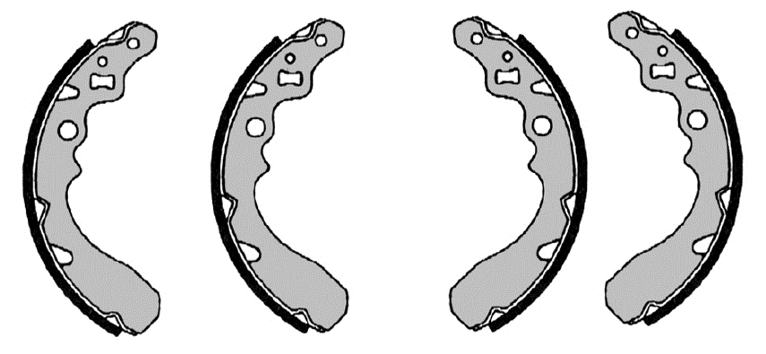 BOSCH 0 986 487 504 Brake Shoe Set