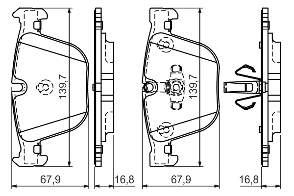 BOSCH 0 986 494 339 Brake Pad Set, disc brake