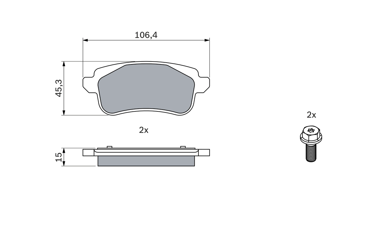 Brake Pad Set, disc brake 0 986 494 723